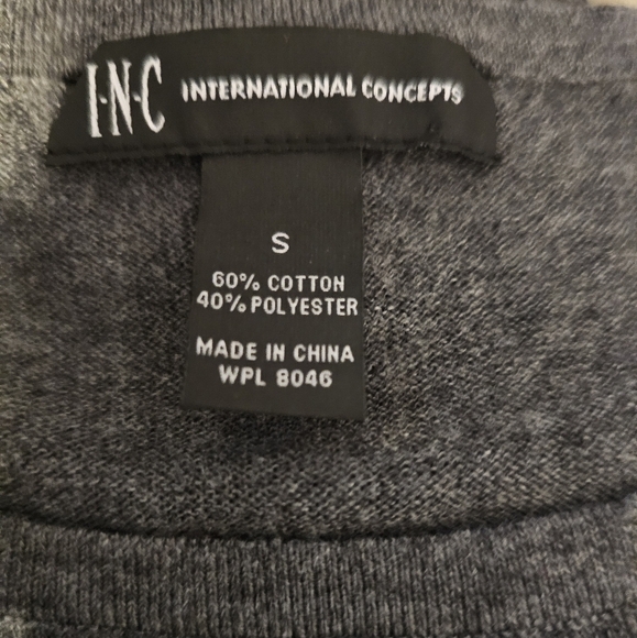 Inc International Concepts Grey Cotton Ruffle Long Sleeve Sweater Small NWT - Picture 8 of 8